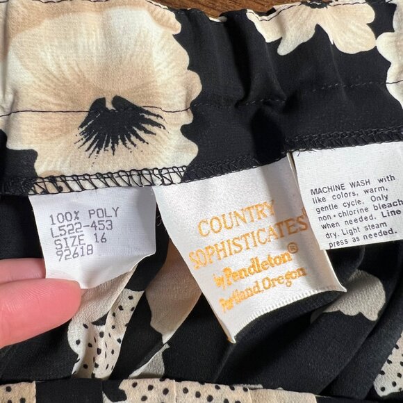 Vintage Pendleton Pleated Maxi Skirt Whimsigoth Sheer Indie Boho Asian Size 16 - Picture 6 of 8